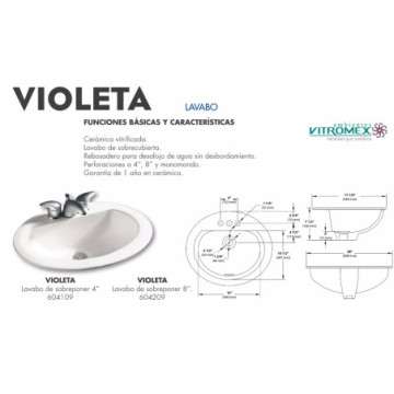 Lavabo Violeta II Negro 10